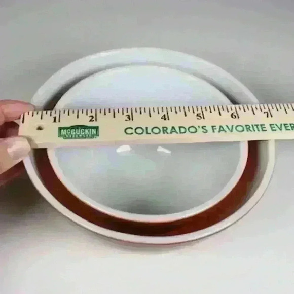 VINTAGE PYREX Old Orchard Mixing Bowls Nesting Lot of 2 60s 70s Brown 401 402 - Picture 15 of 16